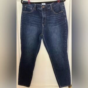 Time and Tru Blue Skinny Jeans with Subtle Fading